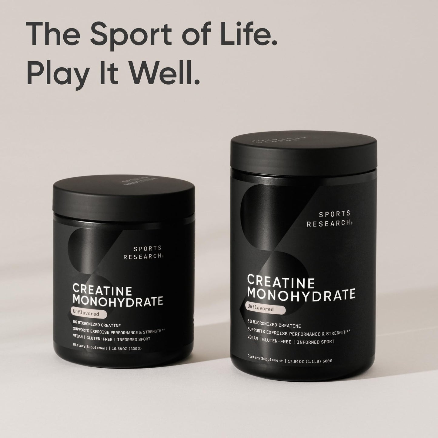 Sports Research Creatine Monohydrate Micronized Powder, 17.64 oz