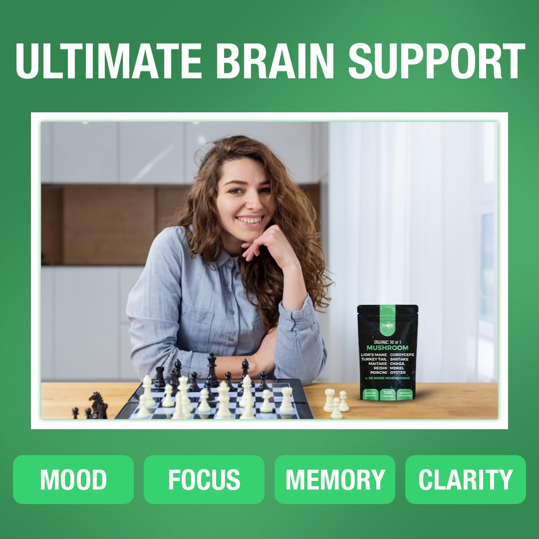 MOM NUTRIX 30 in 1 Ultimate Mushroom Supplement Softgels 180 Count