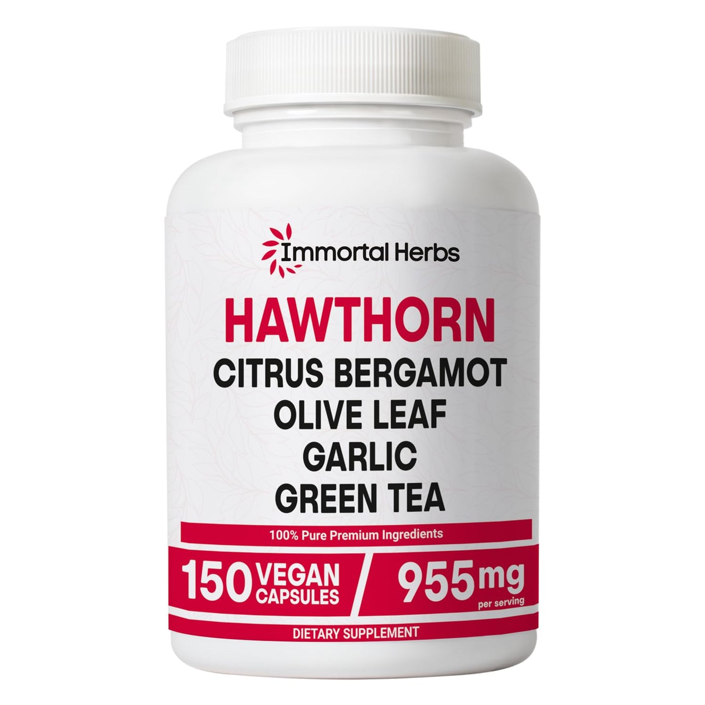 Immortal Herbs Hawthorn Berry Capsules, 150 Capsules