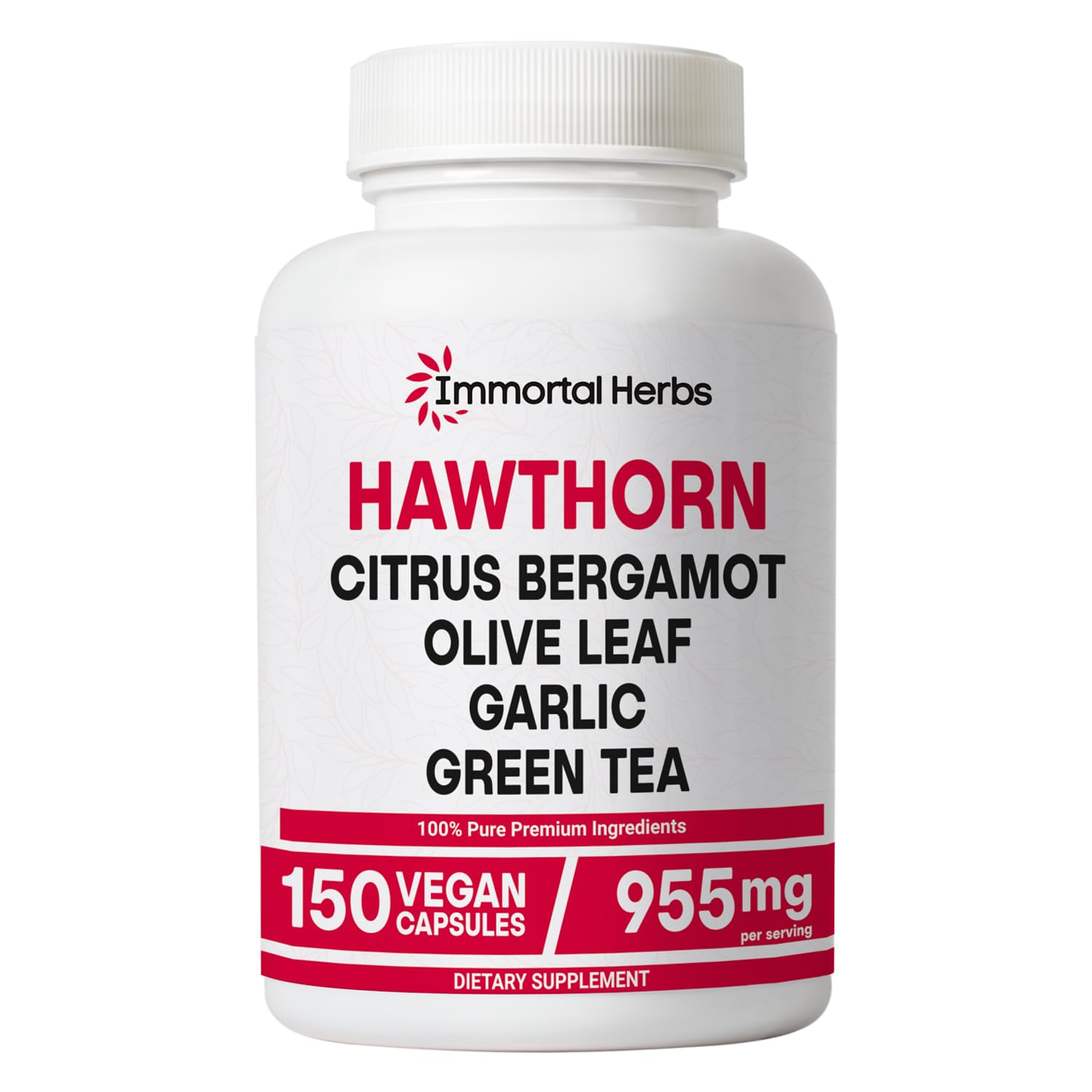 Immortal Herbs Hawthorn Berry Capsules, 150 Capsules