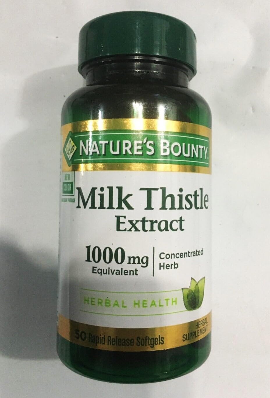 Nature's Bounty Milk Thistle 1000mg Softgel, Pack of 2