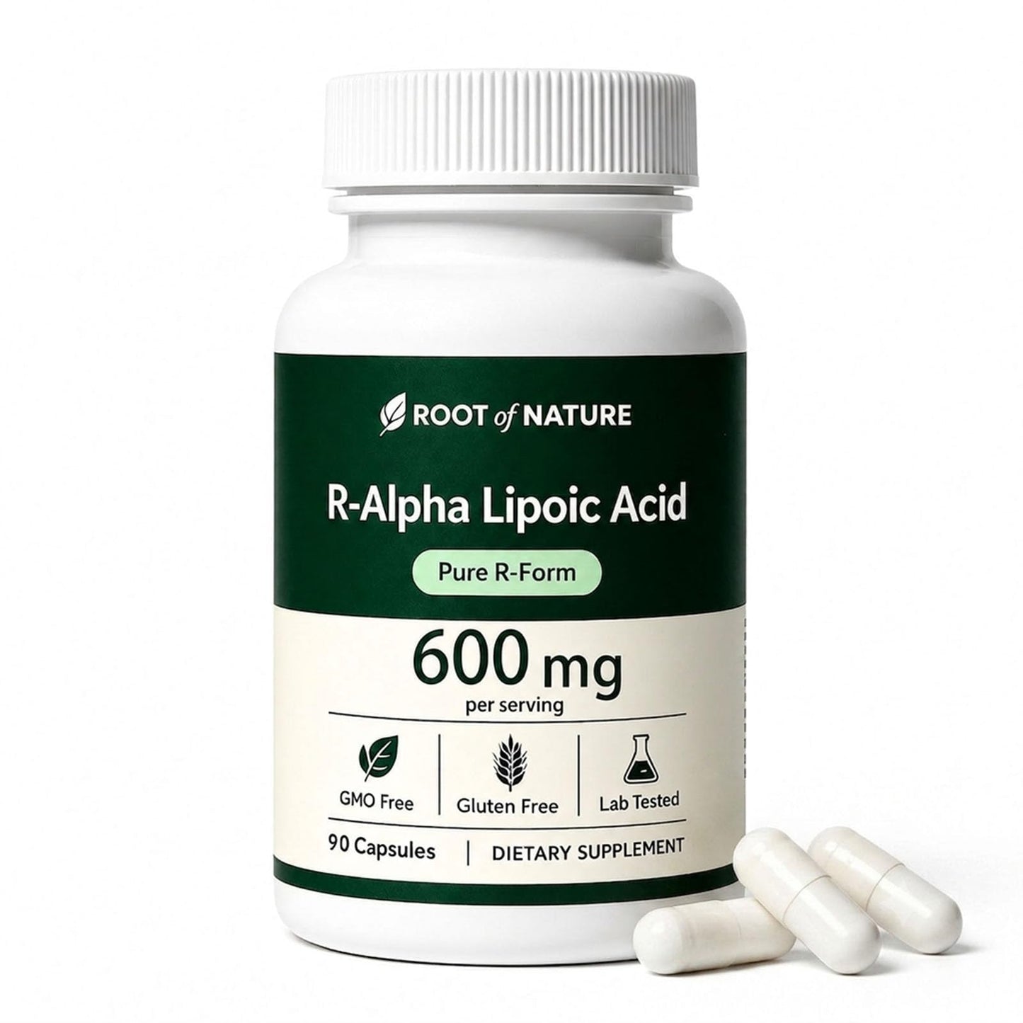 Molana Pumpkin Root of Nature R-Alpha Lipoic Acid with Coconut Oil Capsules, 90 Count