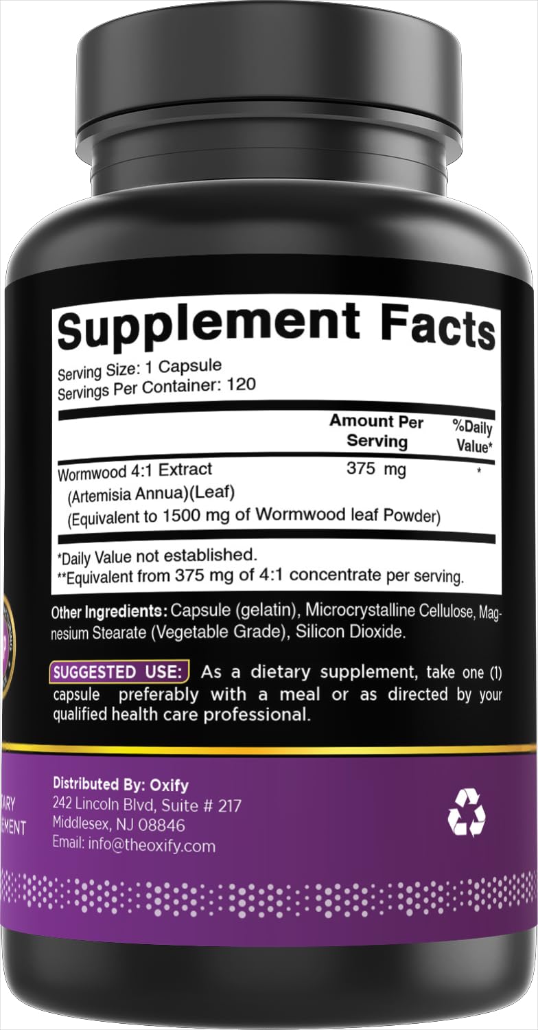 Oxify Wormwood Extract 1500 mg Capsules 120