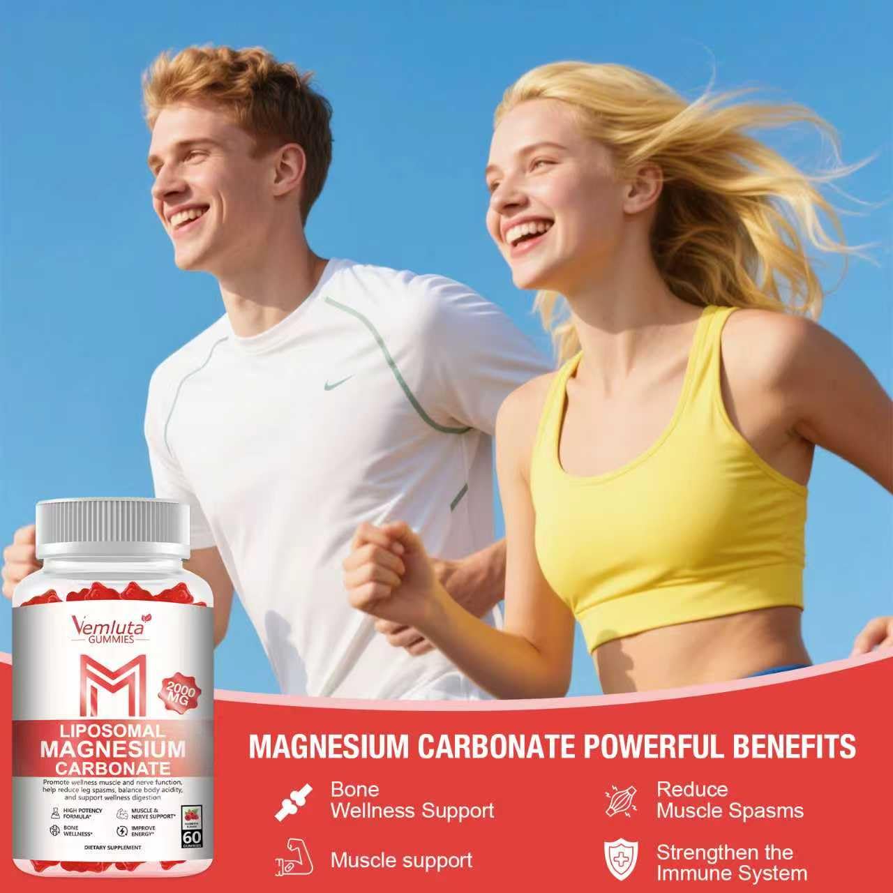 Vemluta Liposomal Magnesium Carbonate Gummy 60 Count