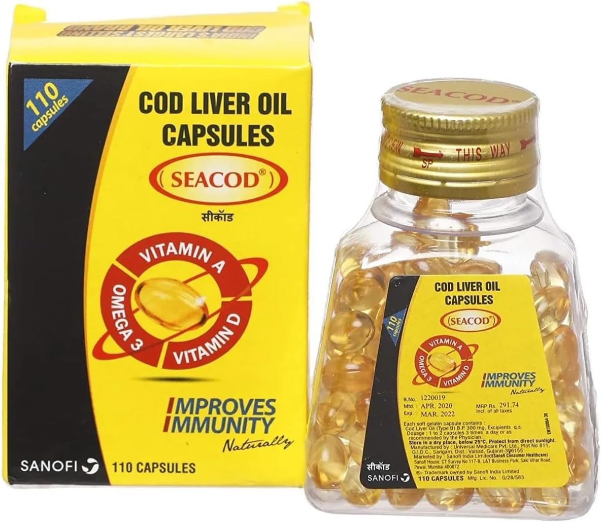 Generic Seacode Cod Liver Oil Capsule 110 Count