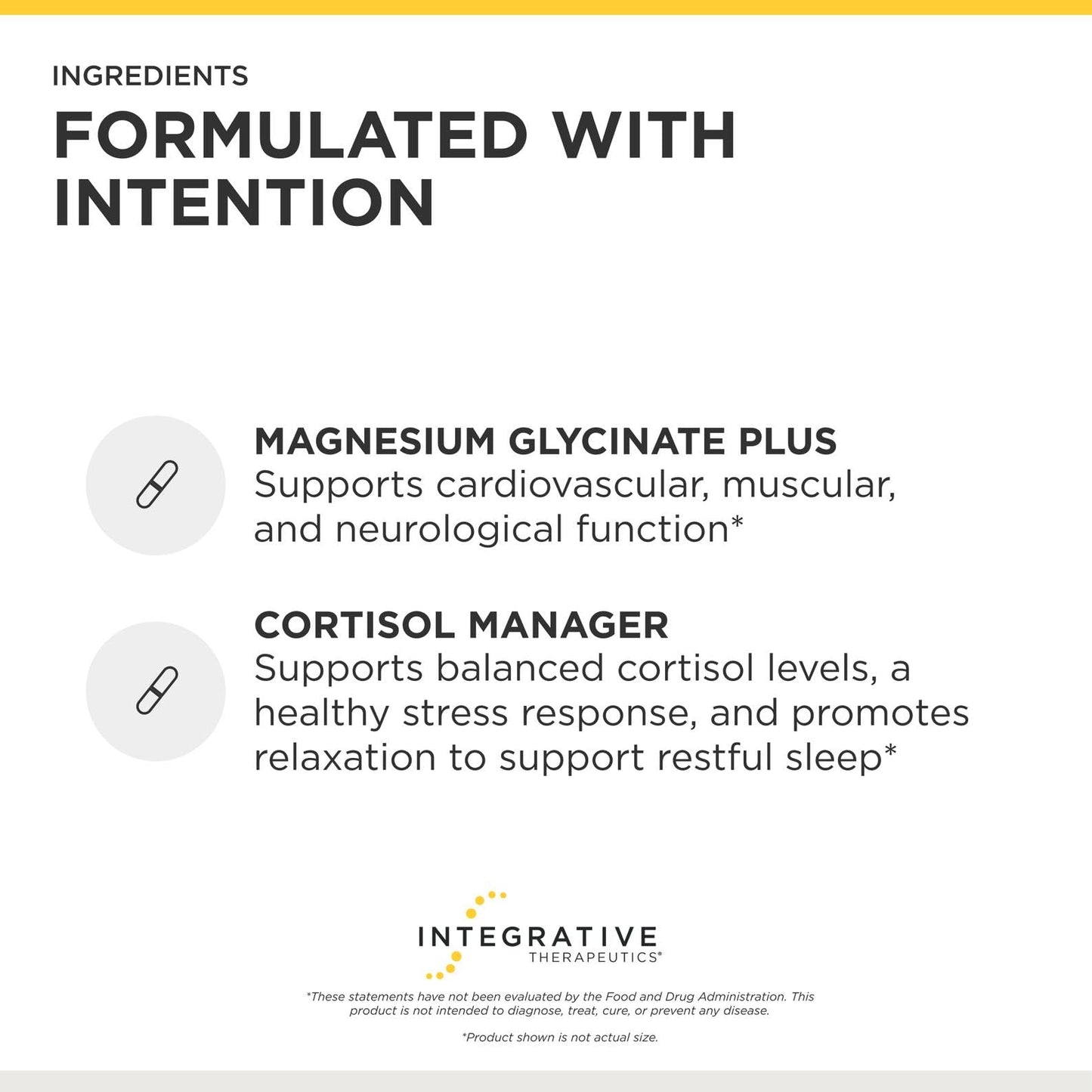 Integrative Therapeutics Cortisol Manager & Magnesium Glycinate Plus 150 Tablets