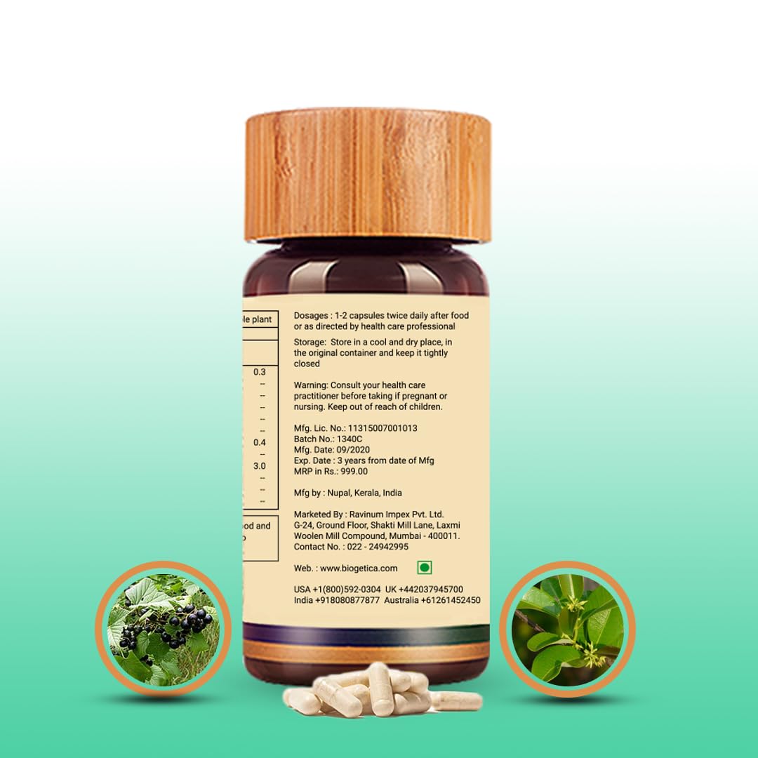 Biogetica Hemosolve Natural Iron Supplement for Vitality Capsule 80 Count