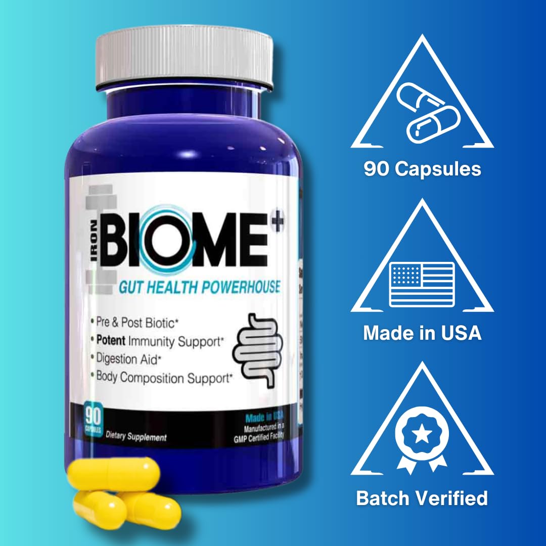 Natural Science Creation Iron Biome+ Gut Health & Metabolic Support Capsules 90 Count