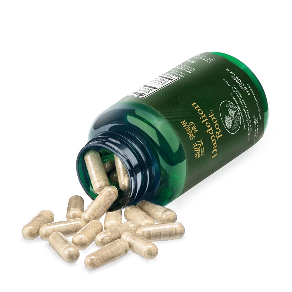 Siberian Wild Dandelion Root Herbal Supplement Capsule, 90 Count