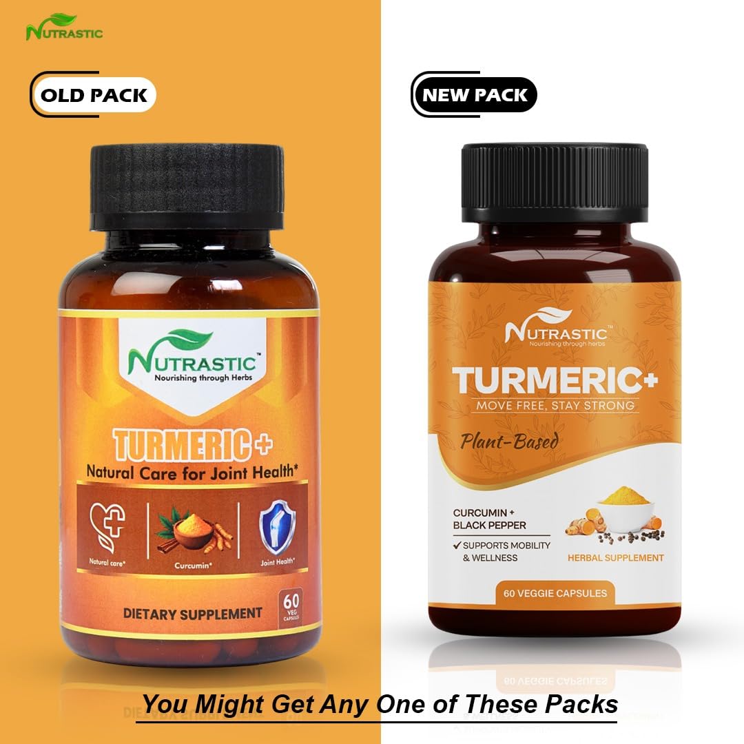 Nutrastic Turmeric Curcumin Supplement 400mg Capsule, 60 Count
