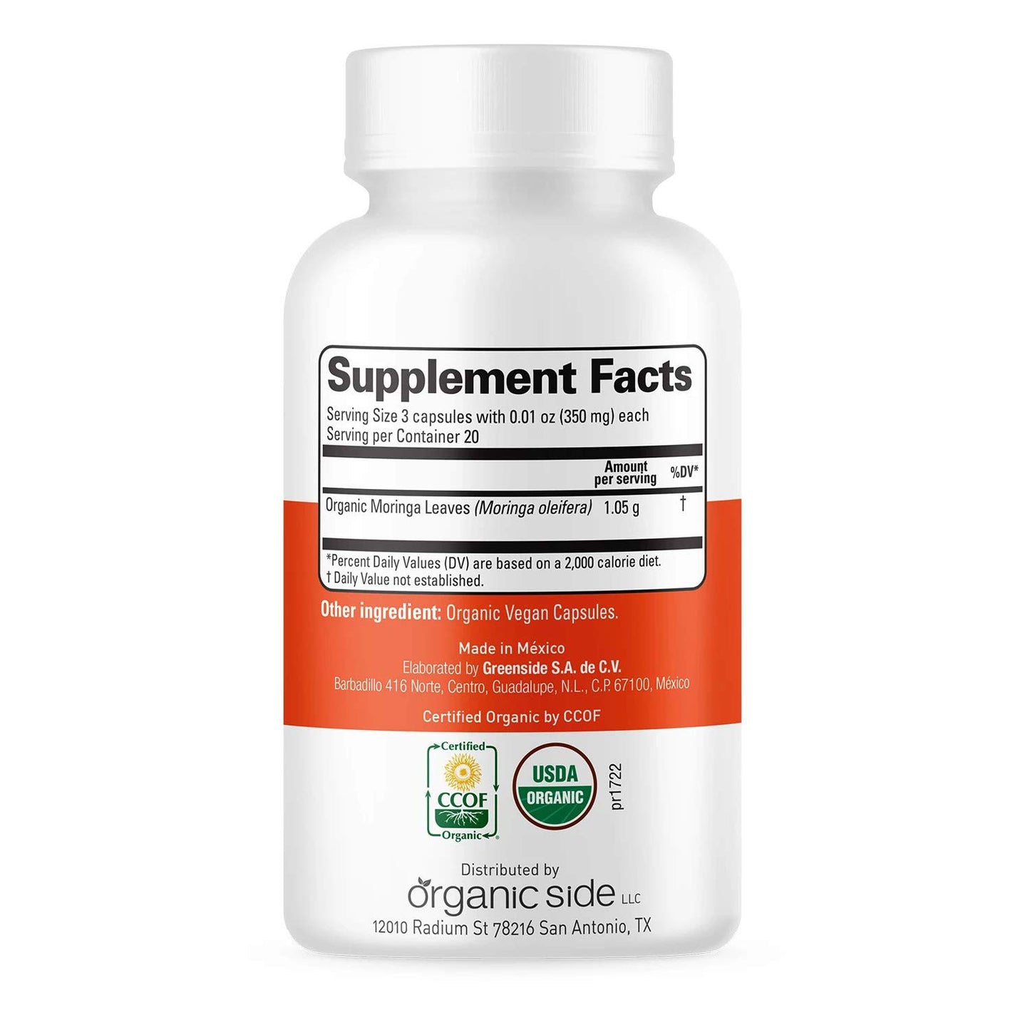 OS Organic Side Organic Moringa Capsules, 60 Capsules