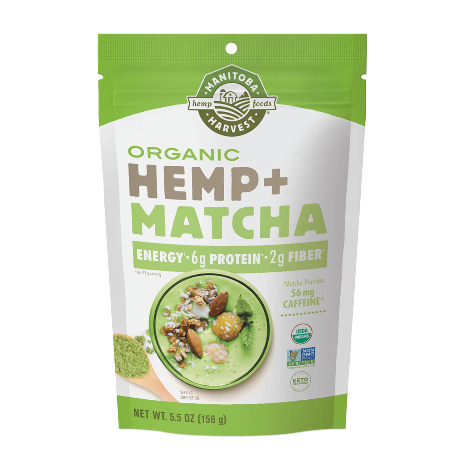 Manitoba Harvest Organic Hemp & Matcha Powder, 5.5 oz