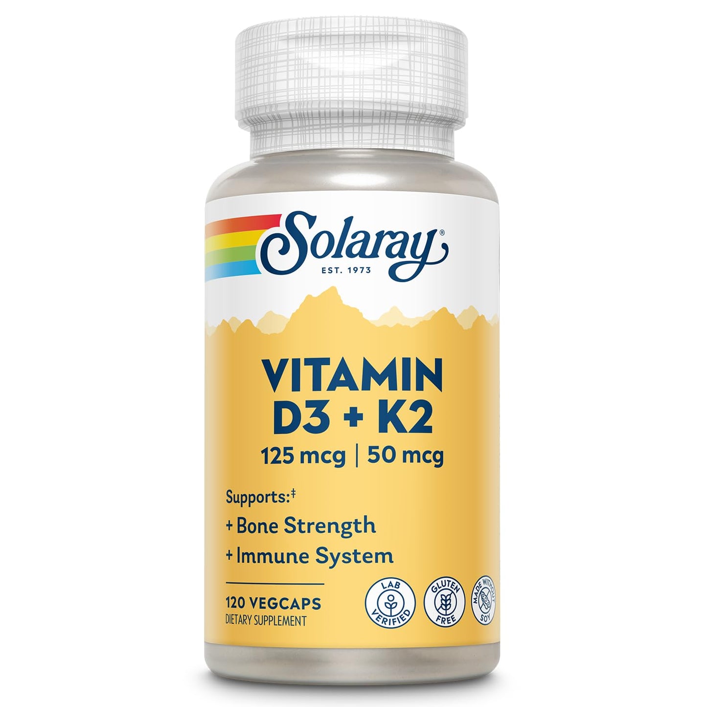 Solaray Vitamin D3 K2 Capsule 120 VegCaps