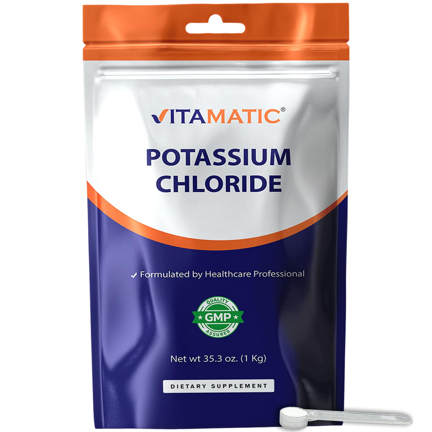 Vitamatic Potassium Chloride Powder, Pure, No Fillers, Non-GMO, Gluten Free, 35.27 Ounces