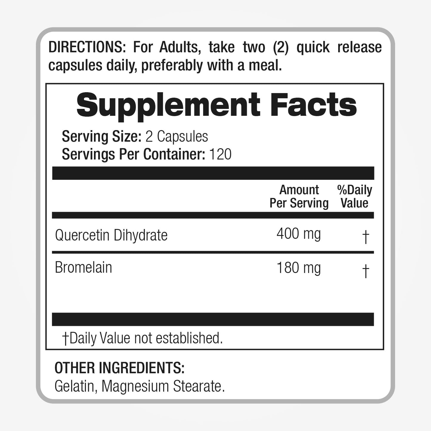 FITO MEDIC'S Quercetin with Bromelain, 240 Capsules