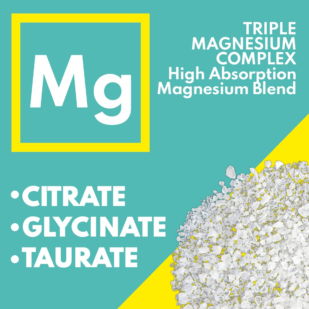 VAL Triple Magnesium Complex 400mg (Glycinate, Taurate & Citrate) Capsules, 90 Count