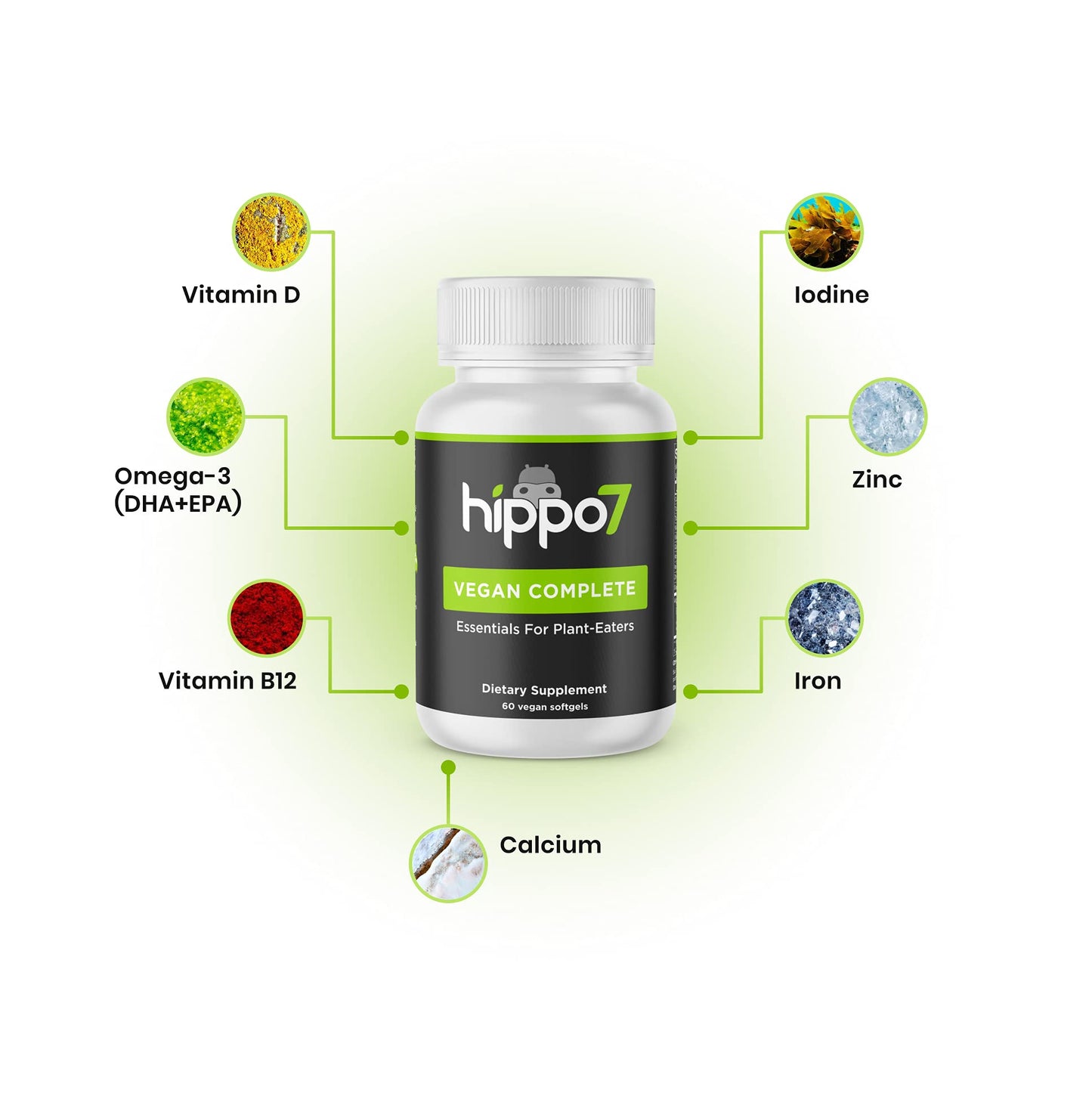 Hippo7 Vegan Complete Multivitamin Softgel 60 Count