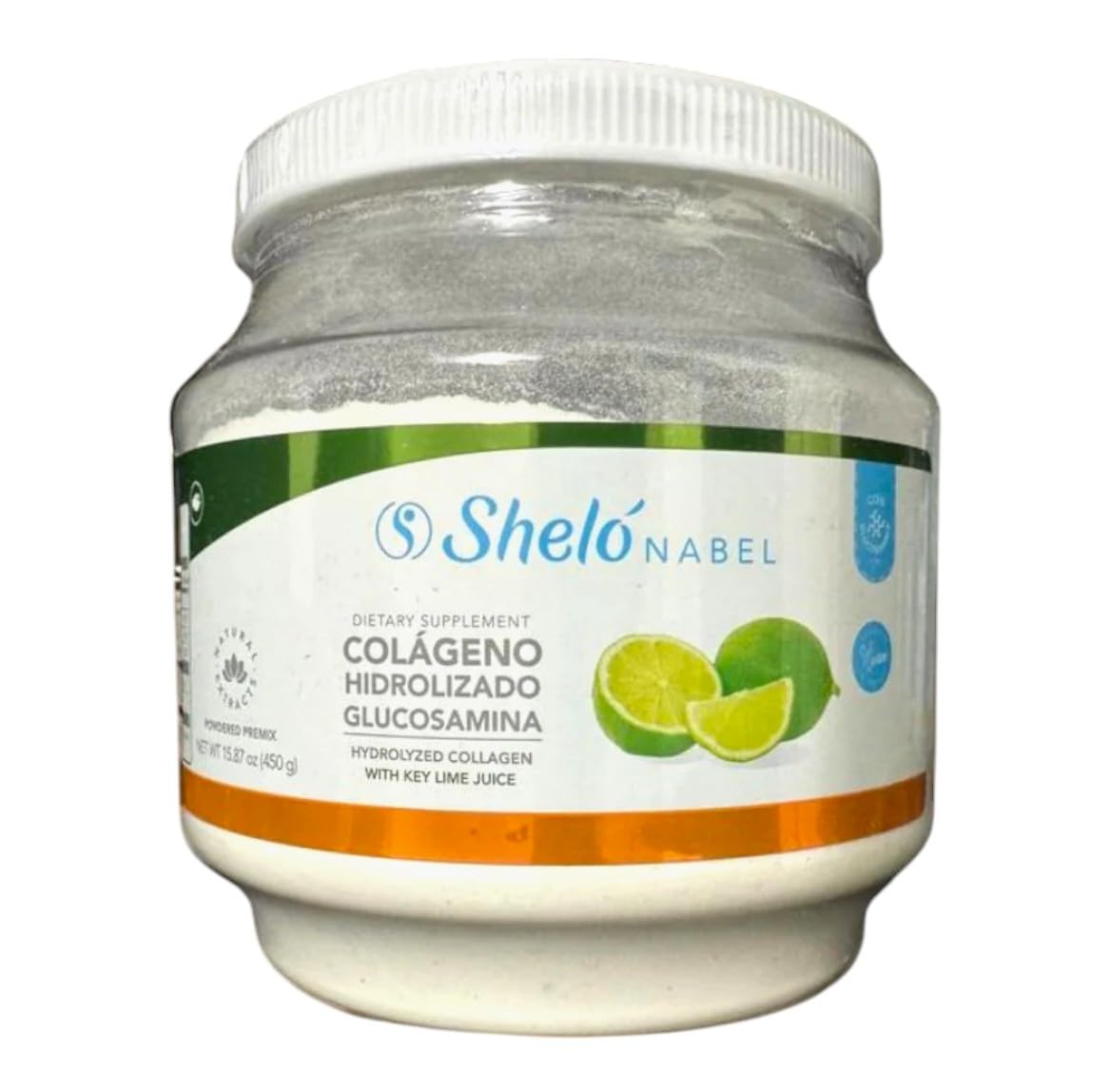 Sheló NABEL Hydrolyzed Collagen with Glucosamine Key Lime Flavored Powder 15.87 oz