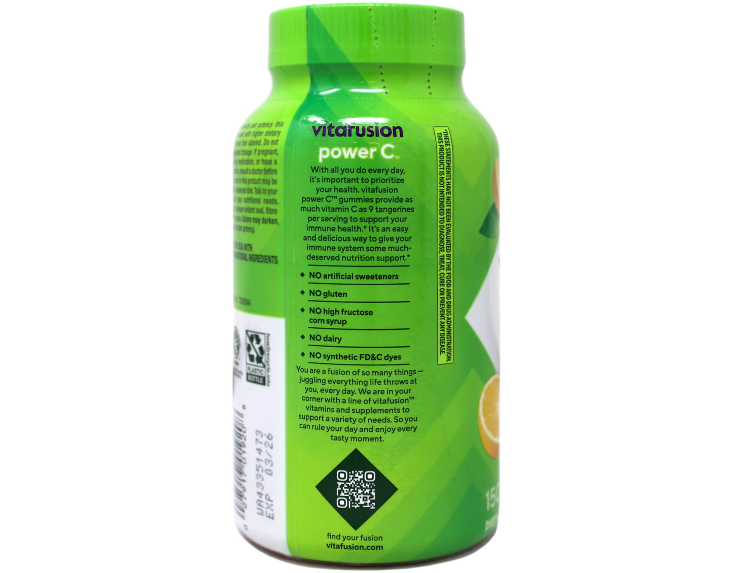 Vitafusion Power C Gummy Vitamins for Adults, 3 Bottles (150-count)