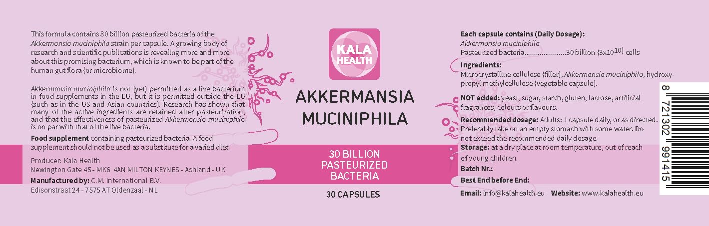 KALA HEALTH Procapsin Akkermansia Pasteurized 30 Billion CFU Gut Health Support Capsules, 30 Count