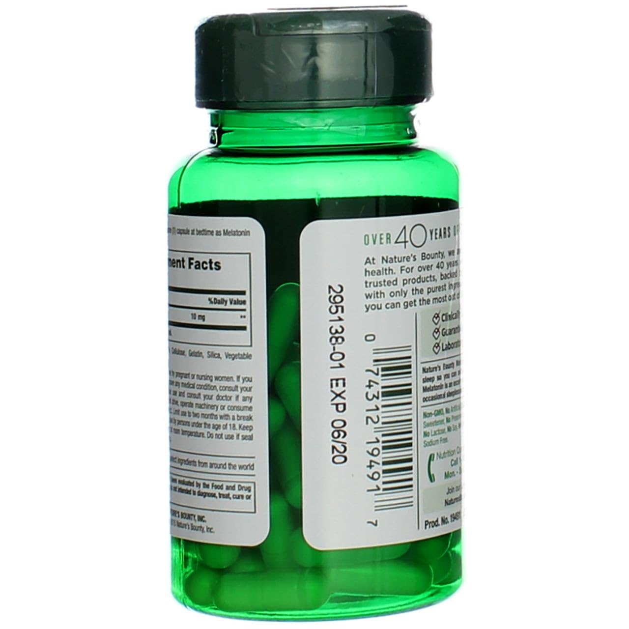 Nature's Bounty Melatonin 10mg Capsules, 240 Count