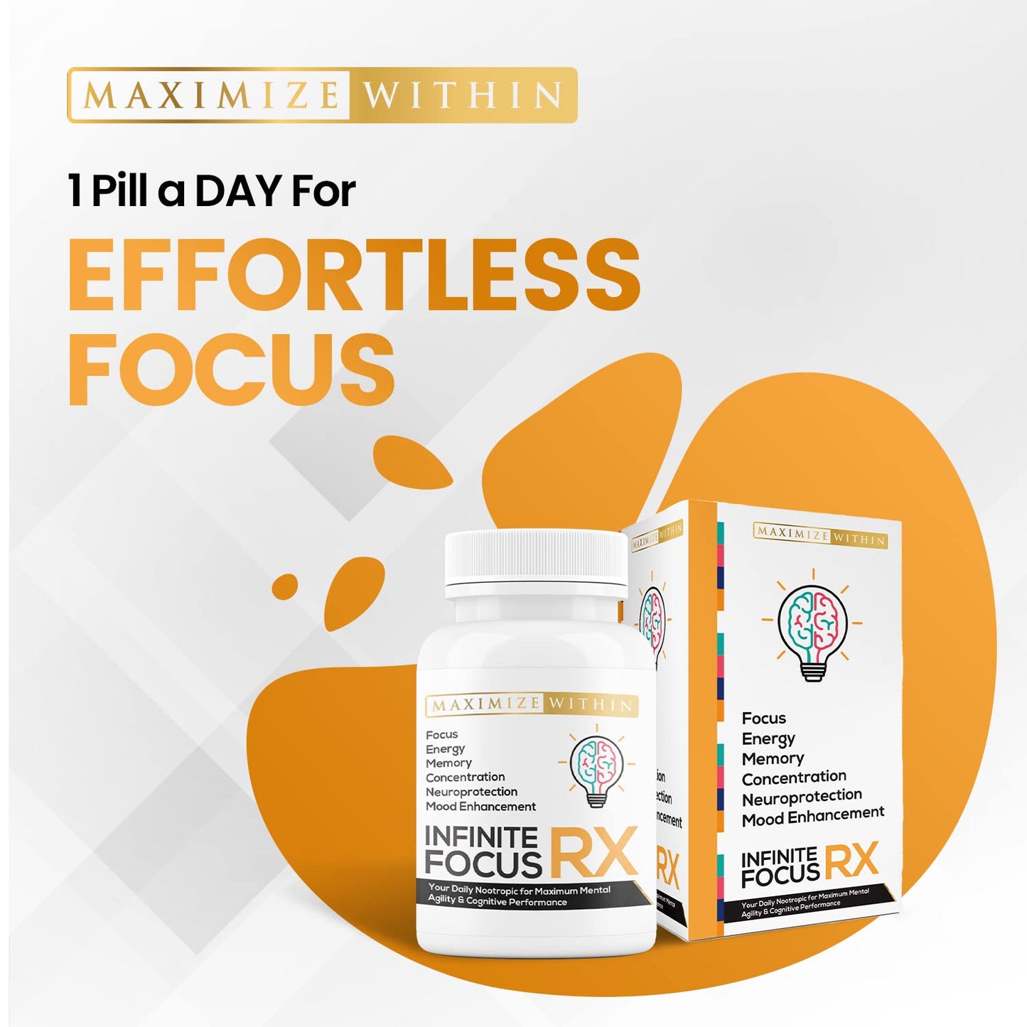 Maximum Slim Infinite Focus RX Nootropic Capsules 60 Count