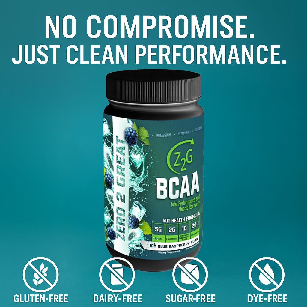 Z2G ICY Blue Raspberry Rush BCAA Powder 10.23 oz