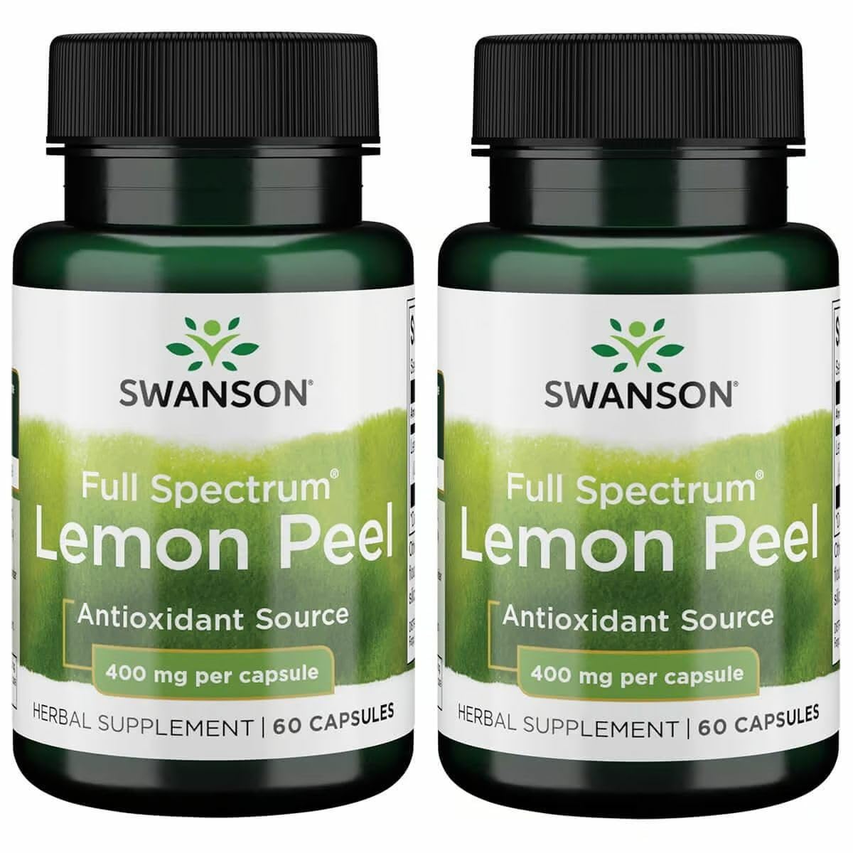 Swanson Full Spectrum Lemon Peel 400 mg Capsules, 120 Count