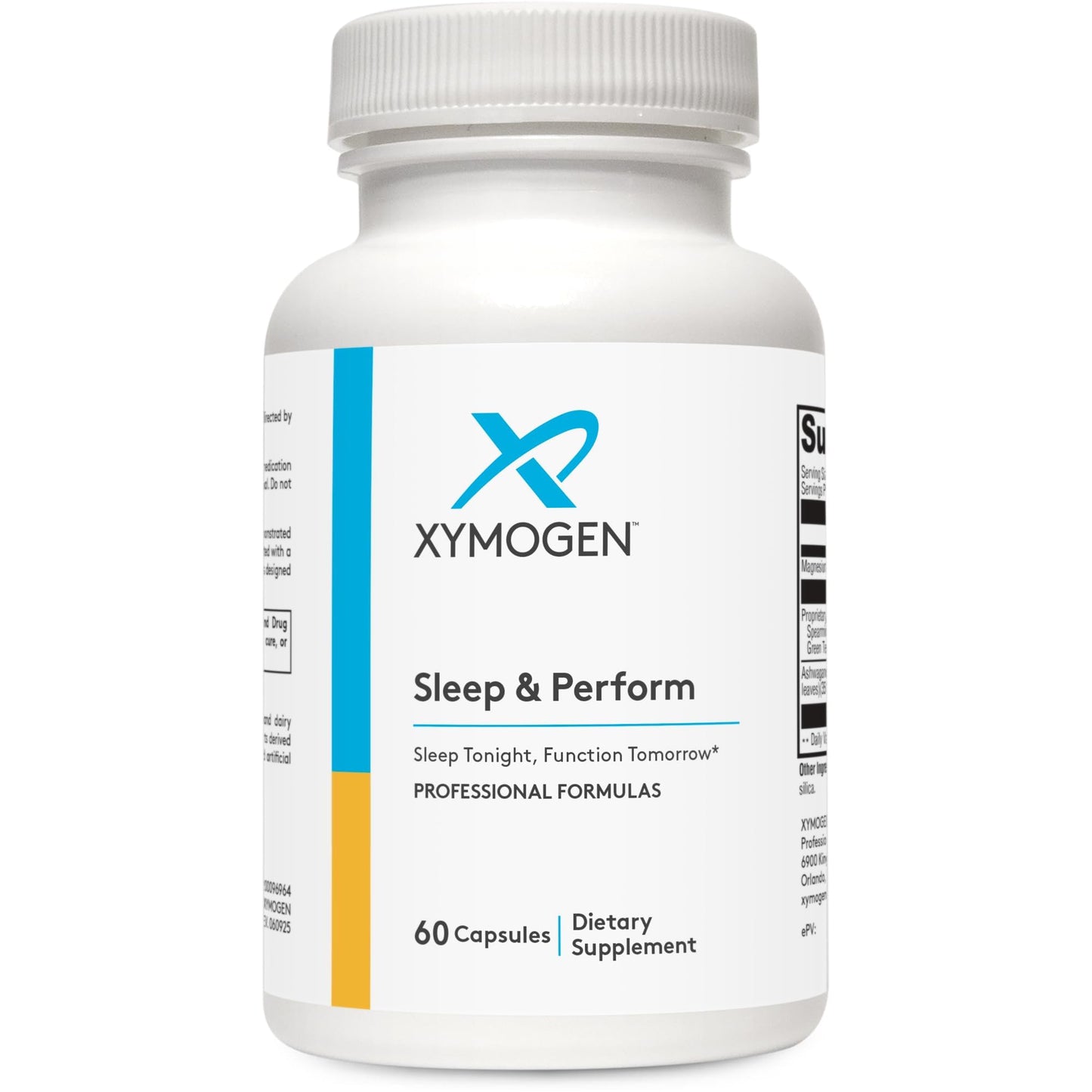 XYMOGEN Sleep & Perform Magnesium & Ashwagandha Capsules, 60 Count