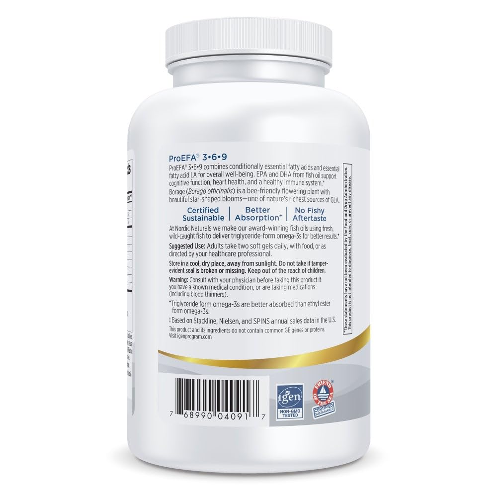 Nordic Naturals ProEFA 3-6-9 Softgels 180