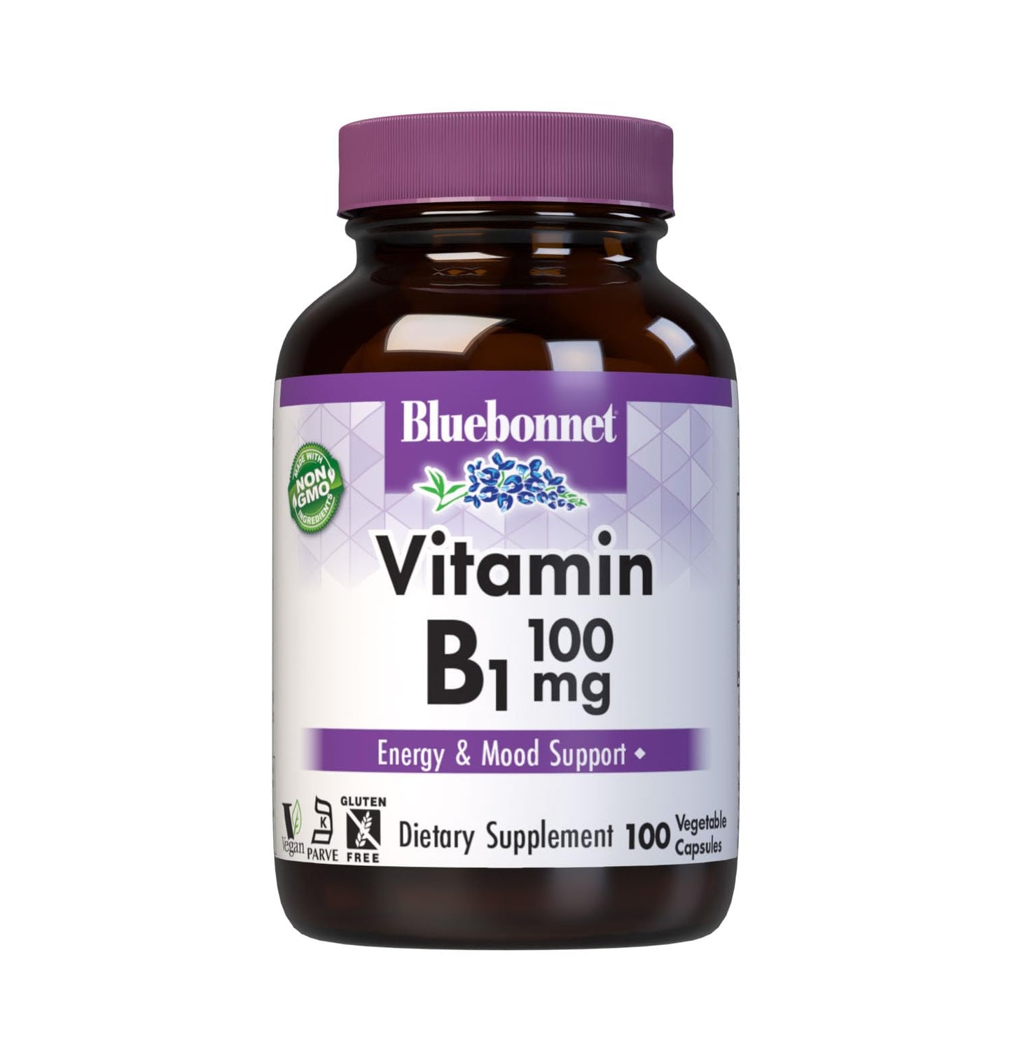 BlueBonnet Vitamin B1 100 mg Capsule, 100 Count