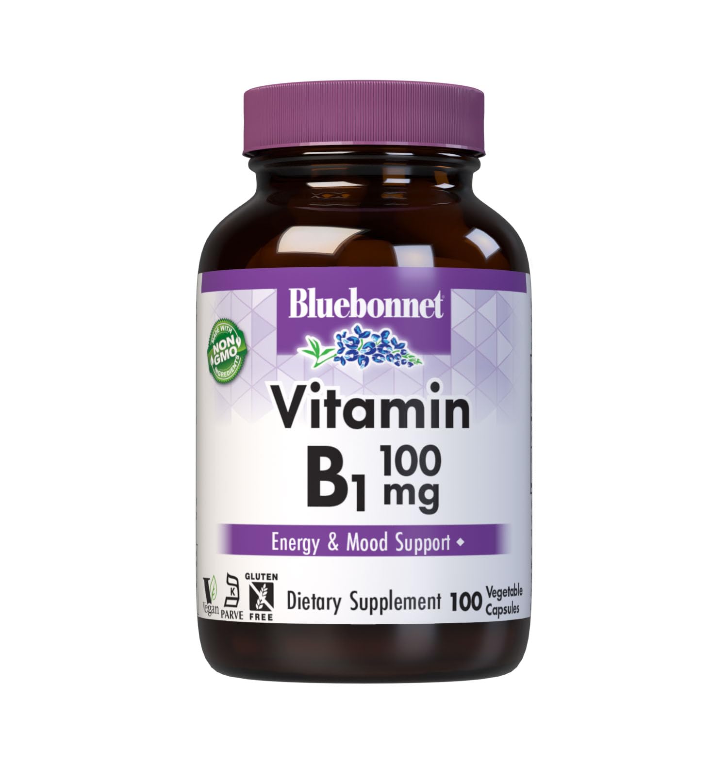 BlueBonnet Vitamin B1 100 mg Capsule, 100 Count