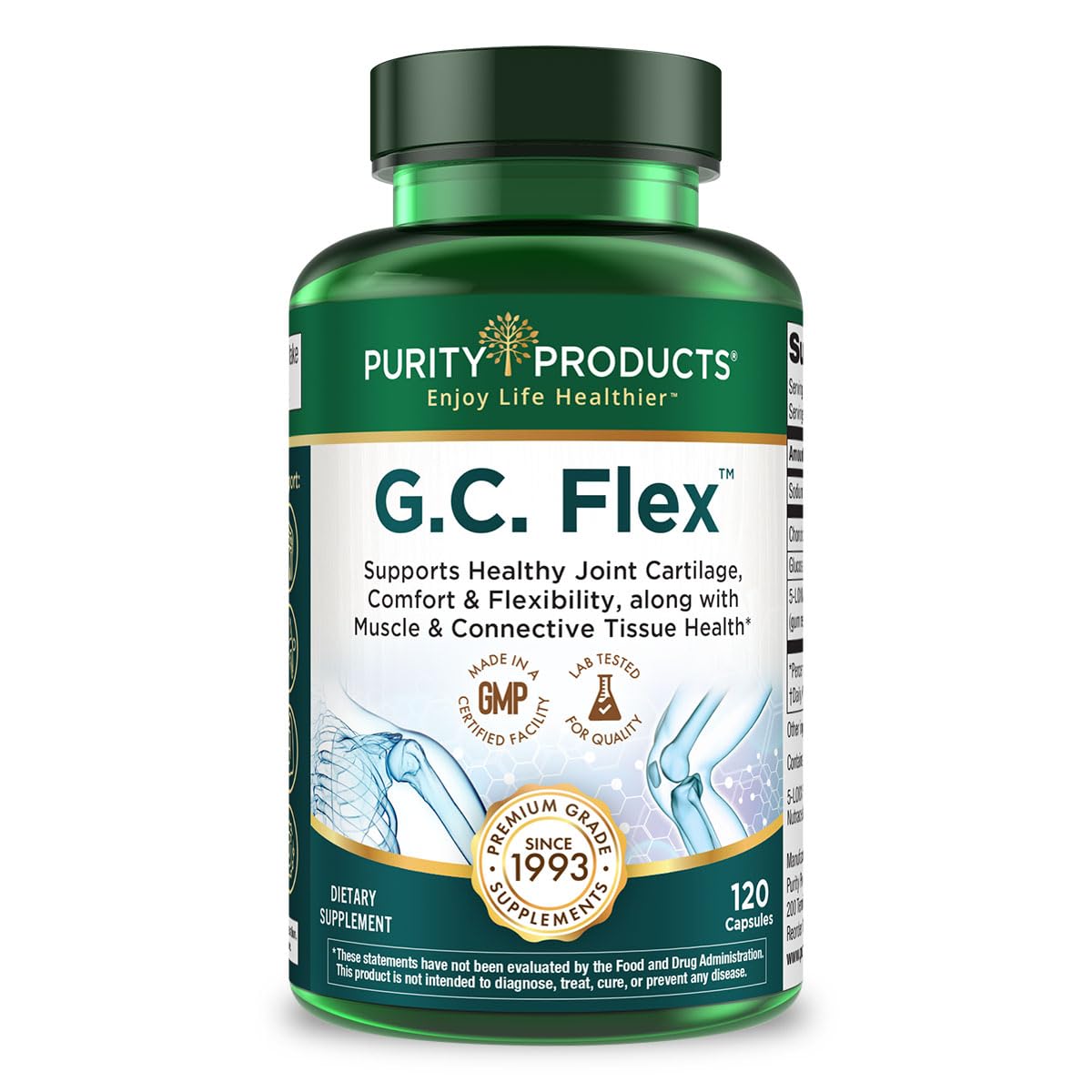 Purity Products G.C. Flex Glucosamine and Chondroitin Sulfate Super Formula 90 Capsules