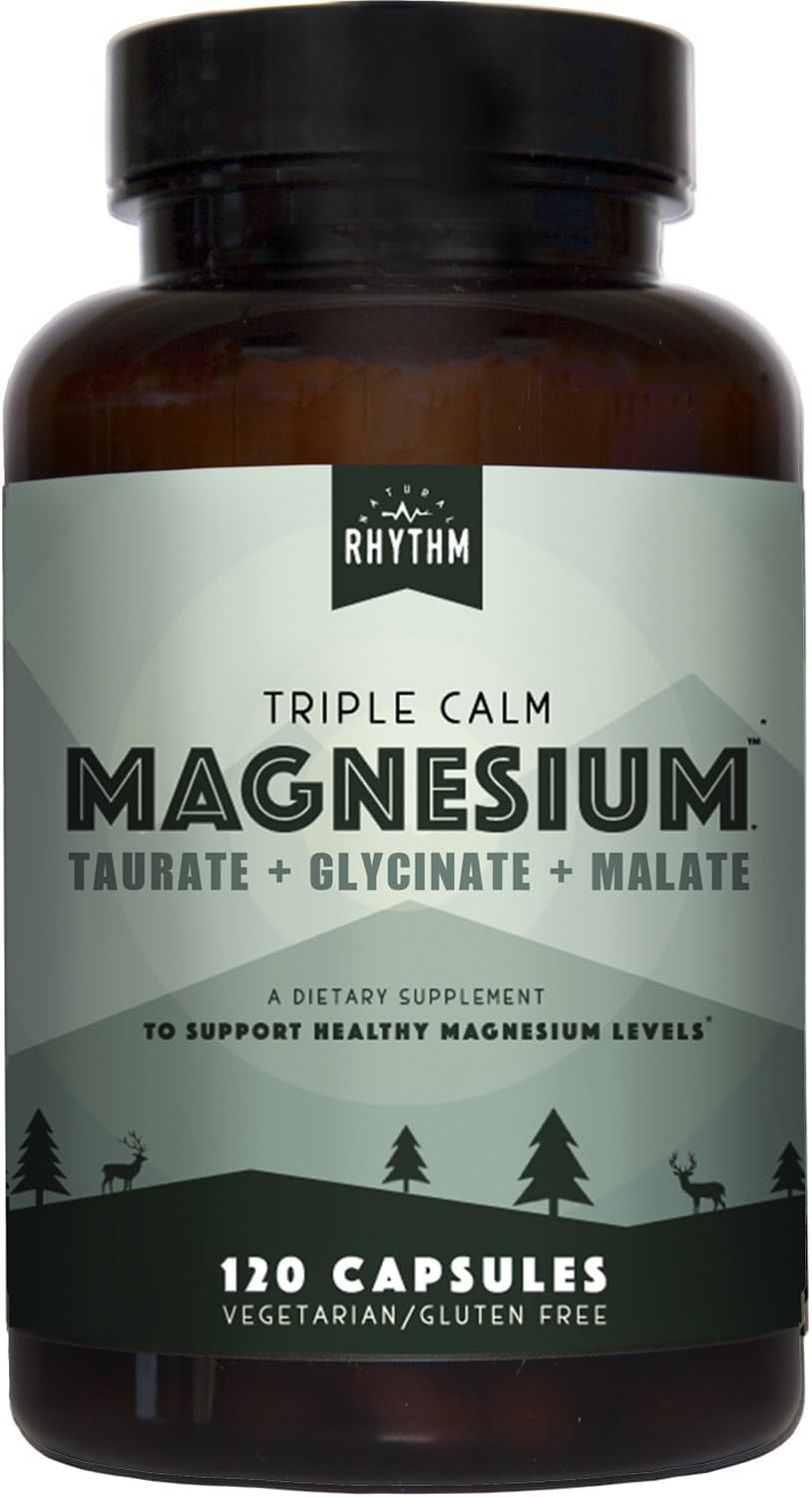 Natural Rhythm Triple Calm Magnesium Complex Capsules, 120 Count