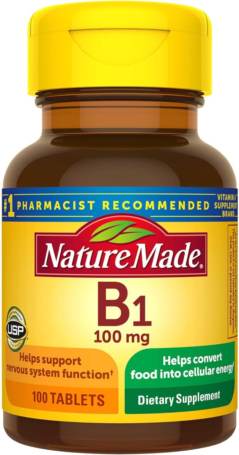 Nature Made Vitamin B1 100 mg Tablet, 100 Count
