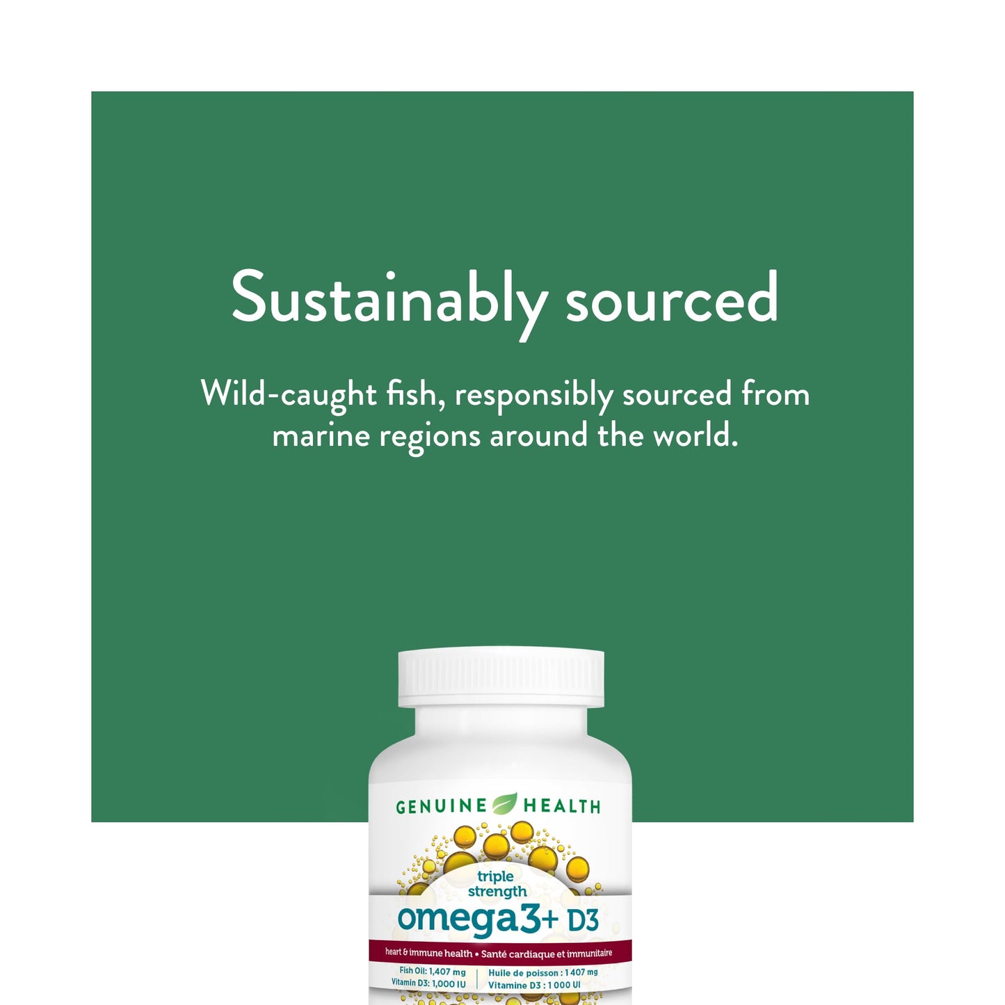 Genuine Health Triple Strength D3 Omega3 Capsules, 60 Capsules