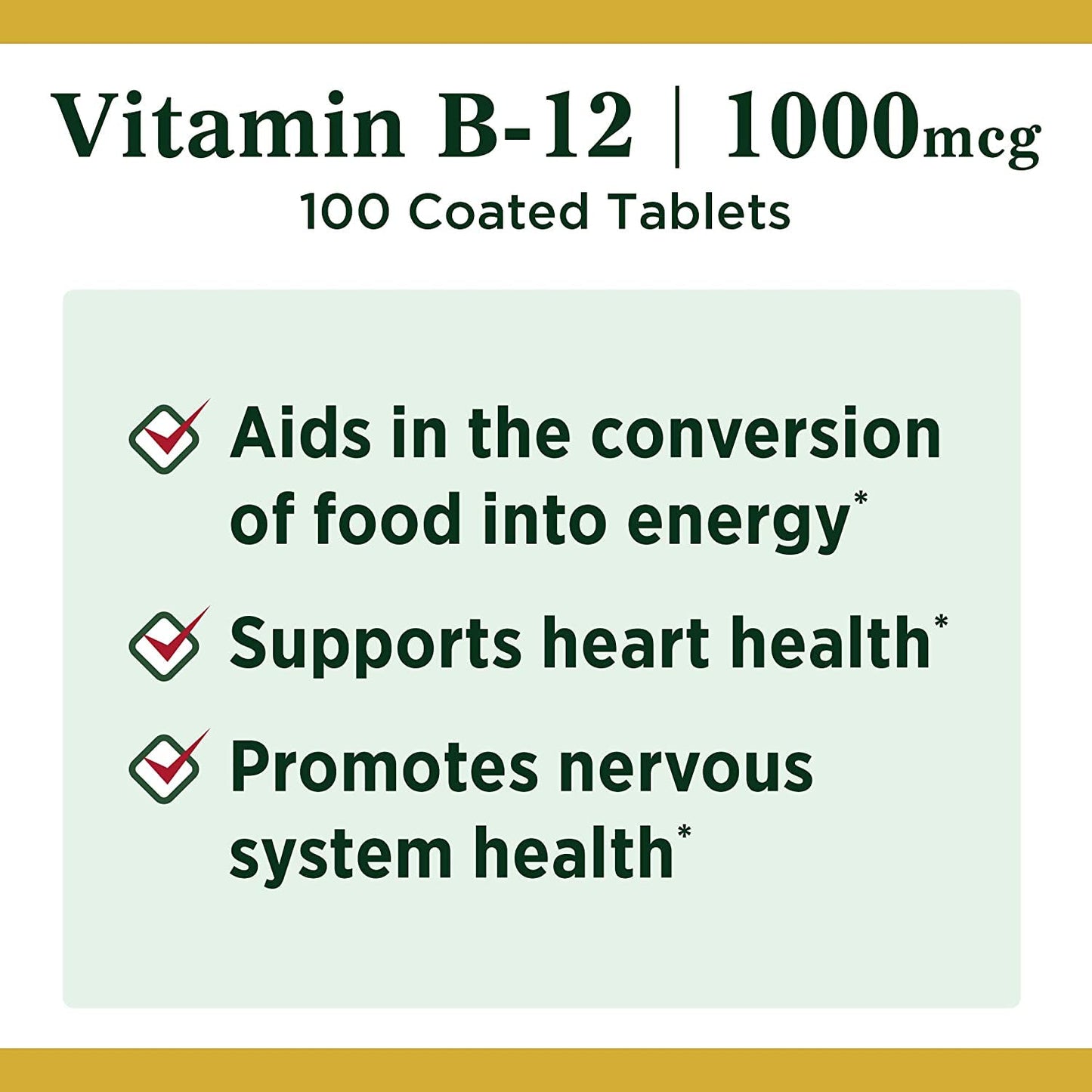 Nature's Bounty Vitamin B-12 1000 mcg Tablets 900