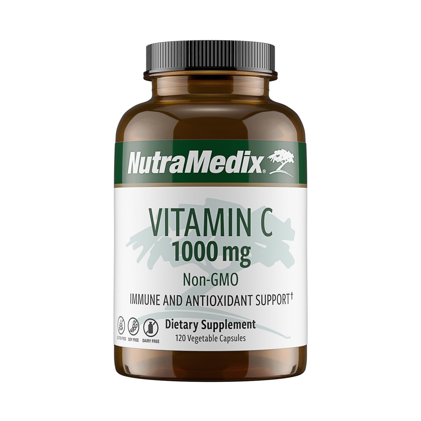 NutraMedix Vitamin C 1000mg Vegetarian Capsules, 120 Capsules