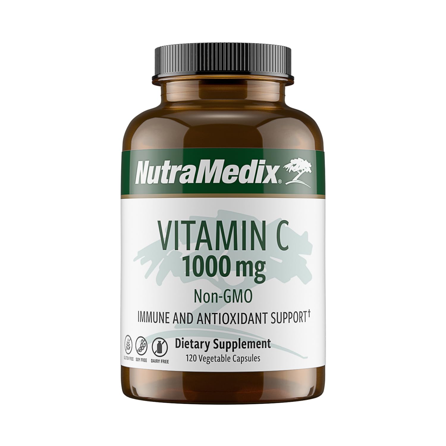 NutraMedix Vitamin C 1000mg Vegetarian Capsules, 120 Capsules