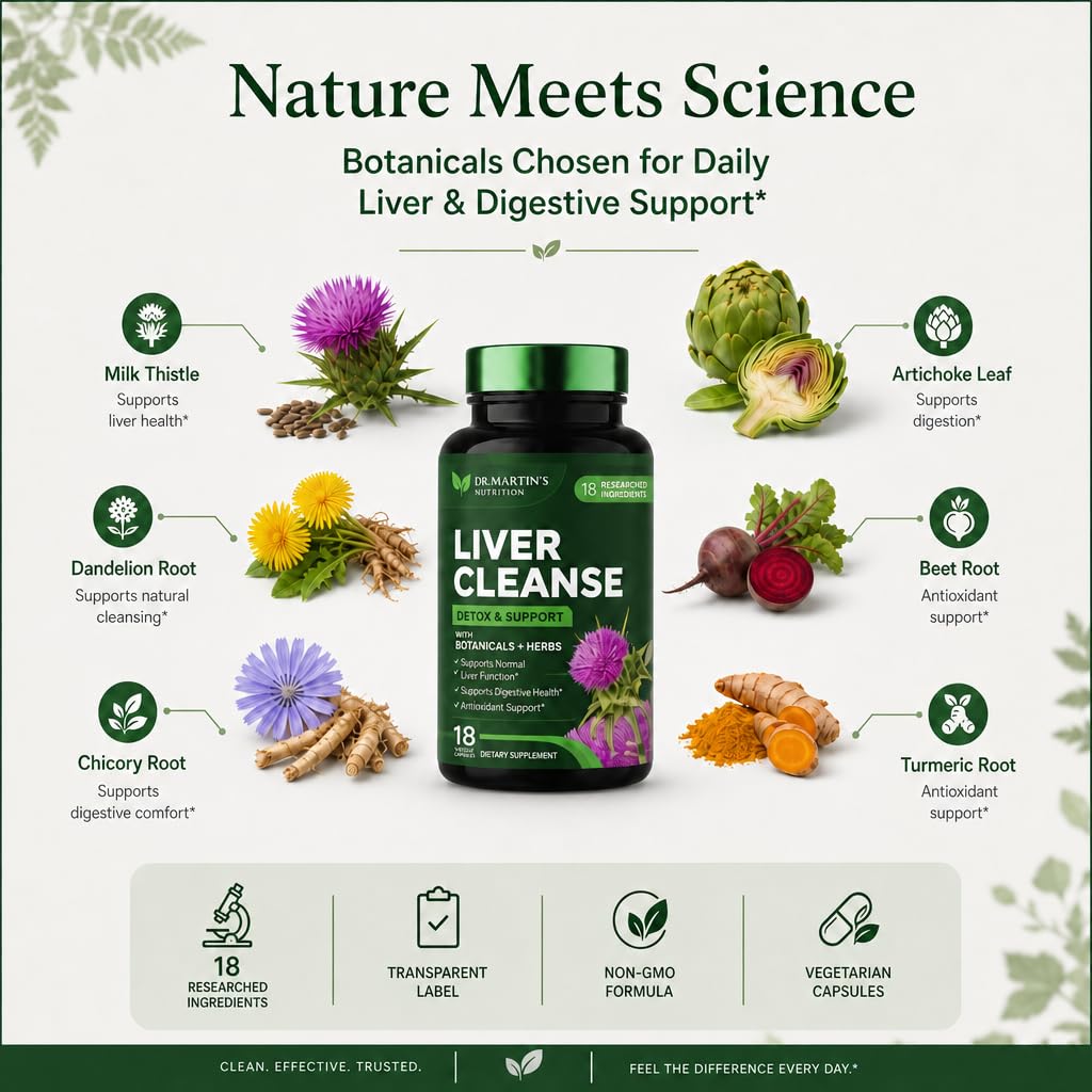 DR. MARTIN'S NUTRITION Liver Cleanse Detox & Repair Formula 60 Capsules