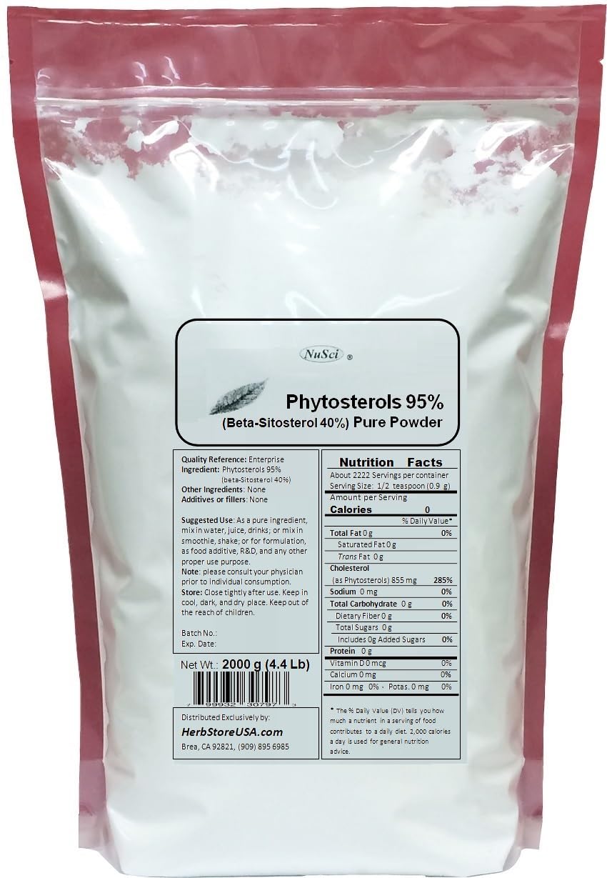 NuSci Phytosterols Beta-Sitosterol Pure Powder 70.4 oz