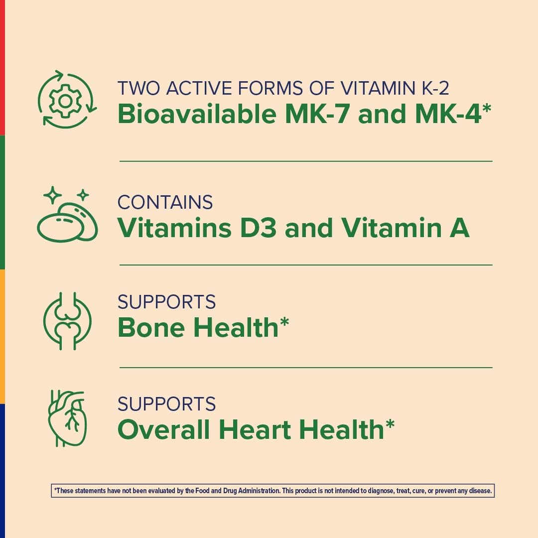 Stop Aging Now Revolution-K Vitamin K1 Supplement with Vitamin A, D, & K 60 Softgels