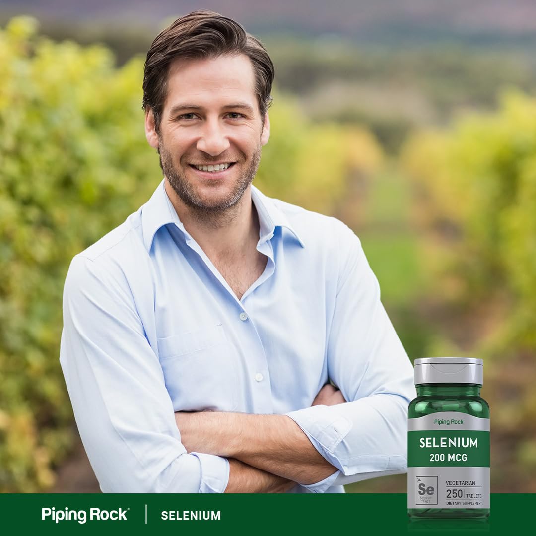 Piping Rock Selenium 200mcg Tablets 250 Count