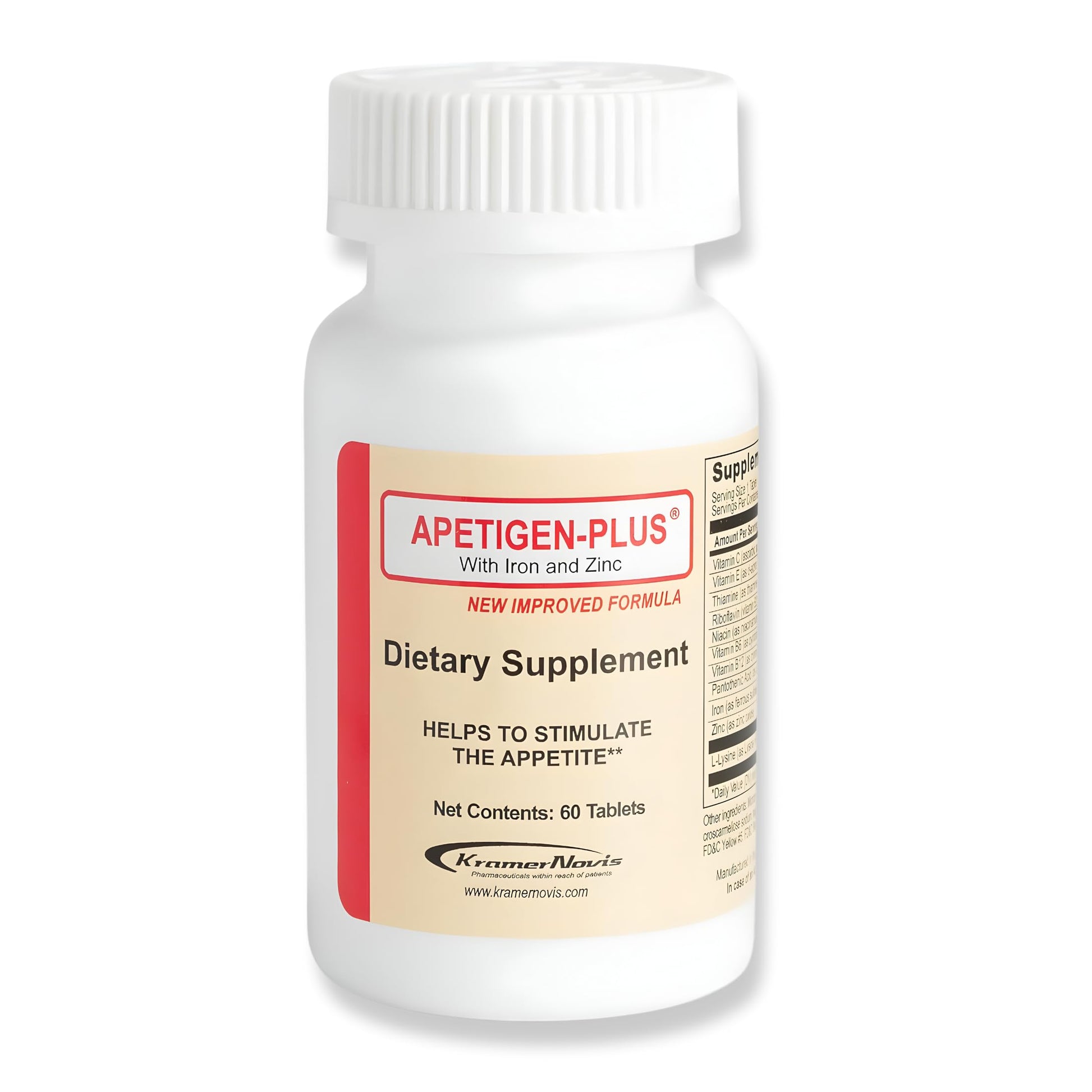 Apetigen Appetite Stimulant for Weight Gain – Multivitamin with Iron, Zinc, L-Lysine & B-Complex – Appetite Booster Tablets for Adults & Kids 12+ – Sugar Free, No Fish Oil, 60 Tablets