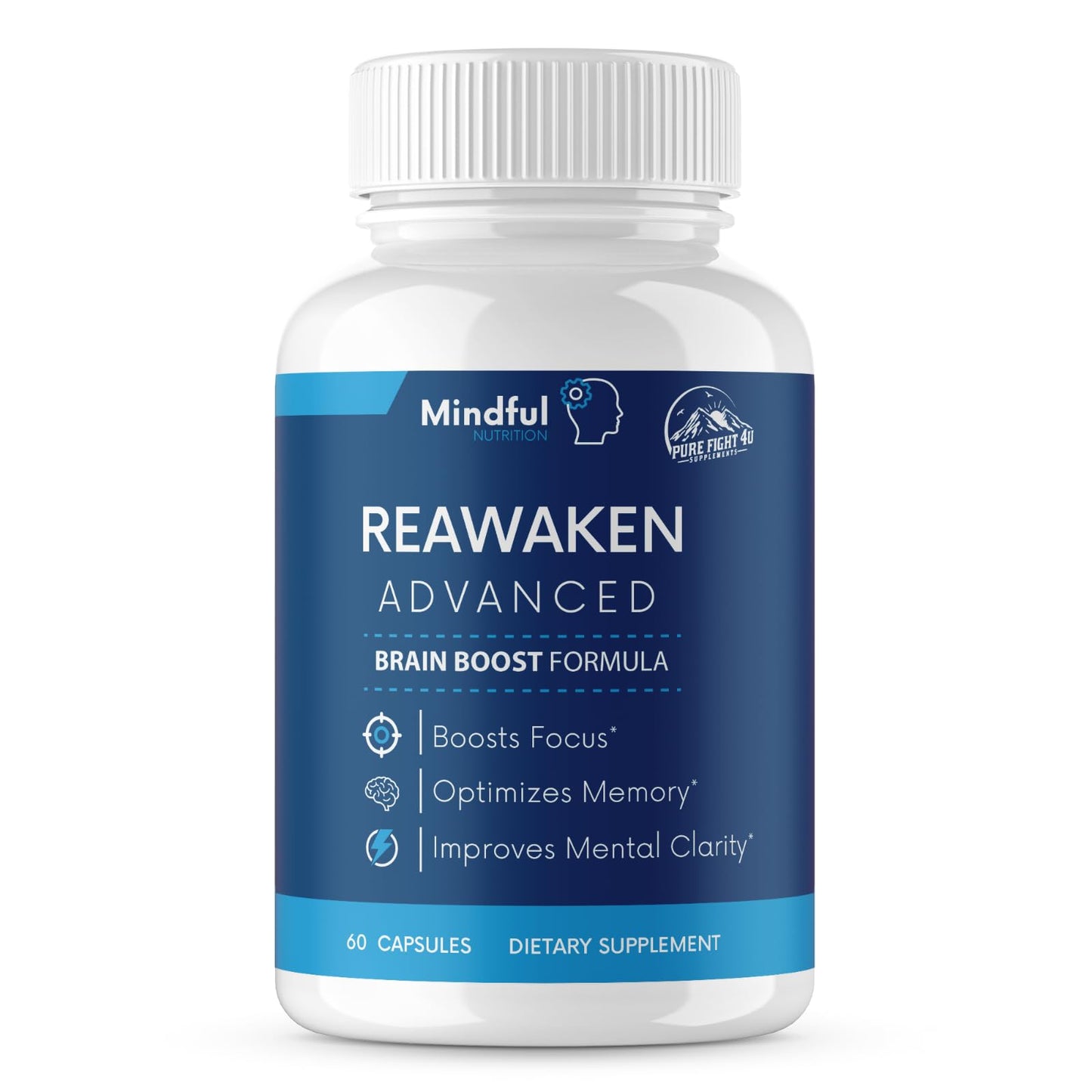 PureFight4U Reawaken Advanced Brain Boost Formula Capsules, 60 Capsules