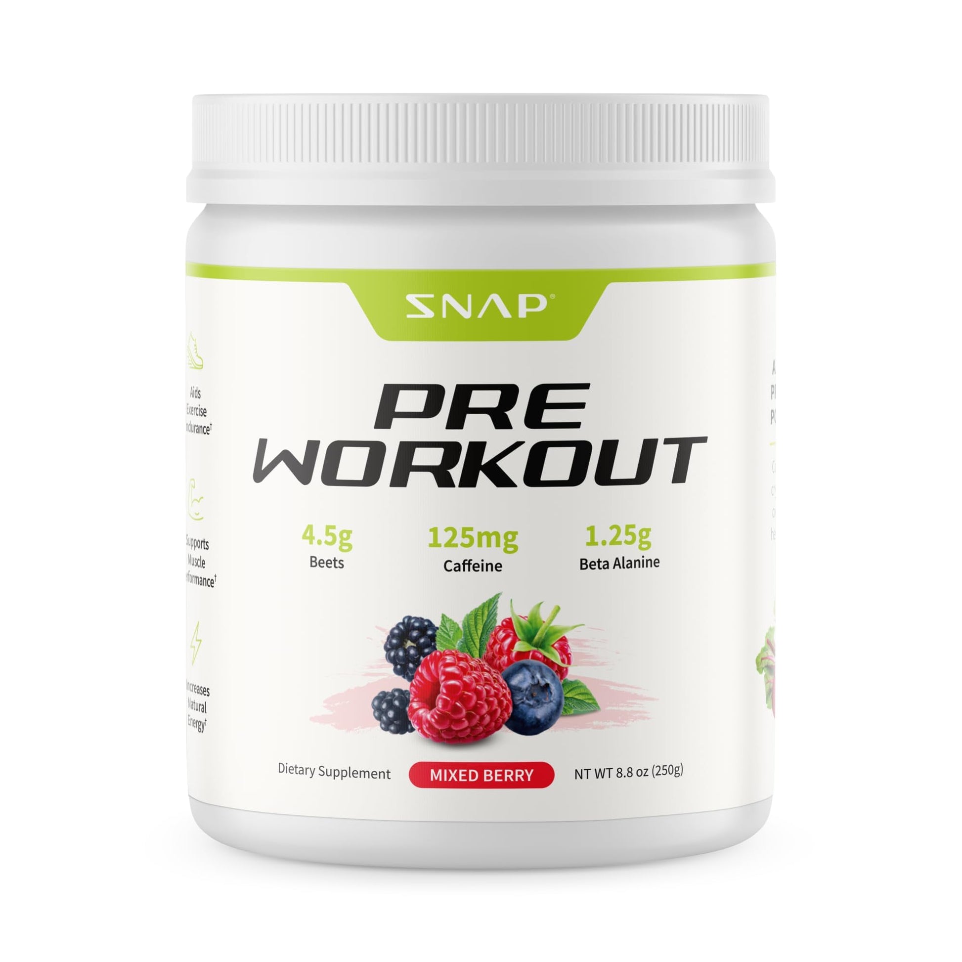 Snap Supplements Pre Workout Beet Root Powder 8.8 oz