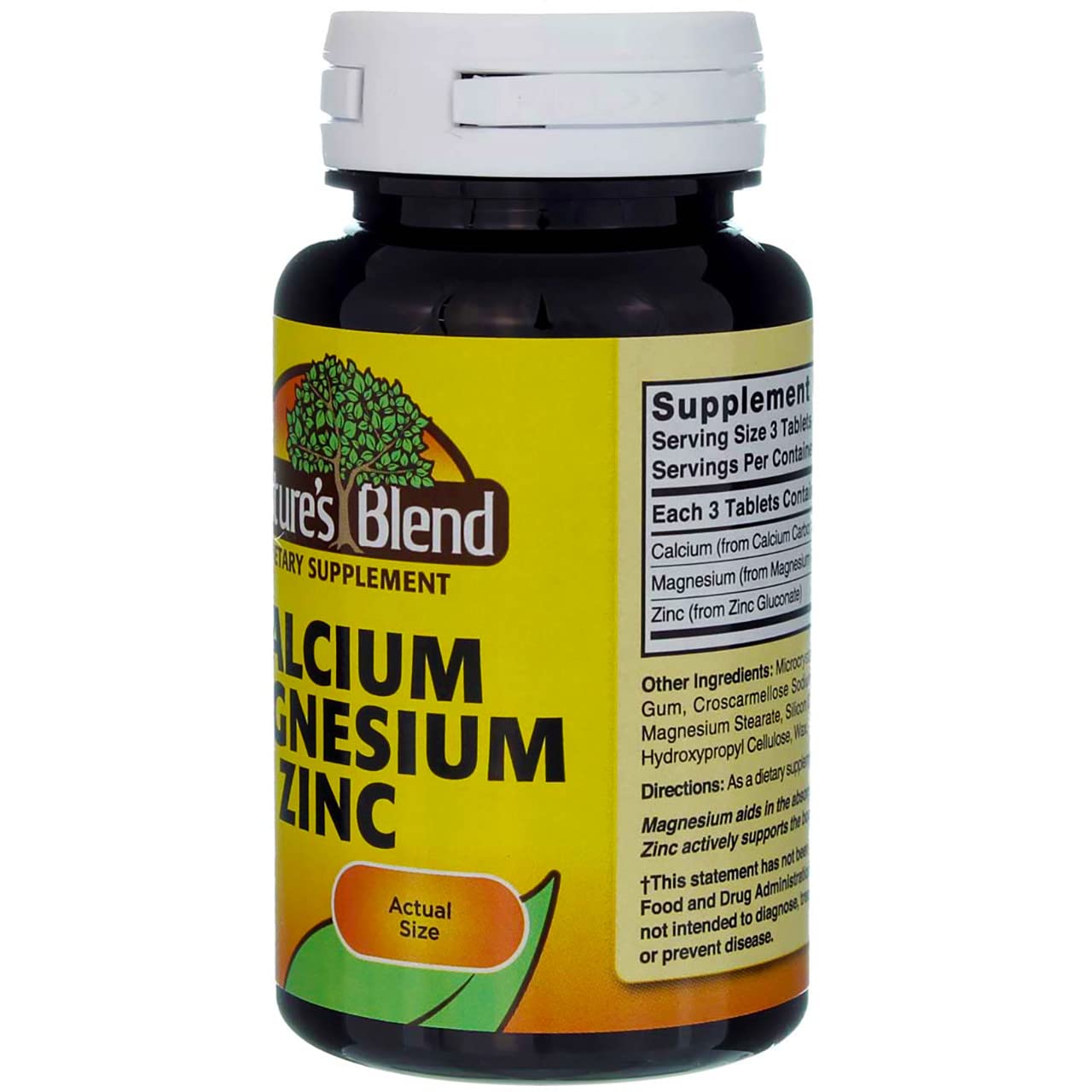 Nature's Blend Calcium Magnesium Zinc, 200 Tablets