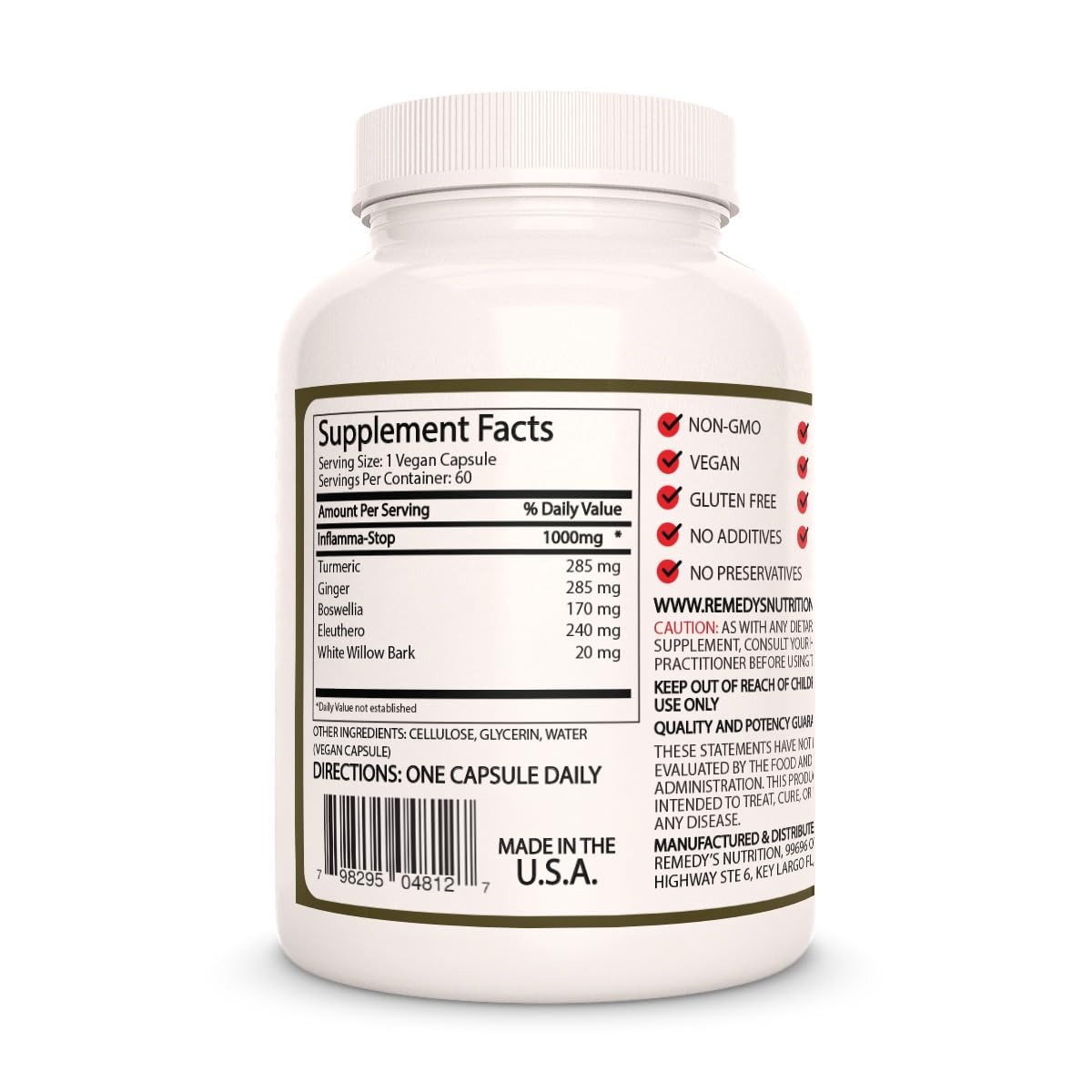 Remedy’s Nutrition Inflamma-Stop 60 Vegan Capsules