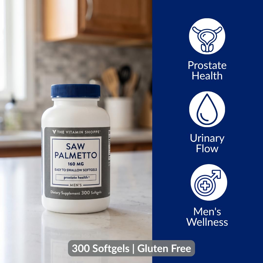 The Vitamin Shoppe Saw Palmetto Extract 160mg Softgels, 300 Count