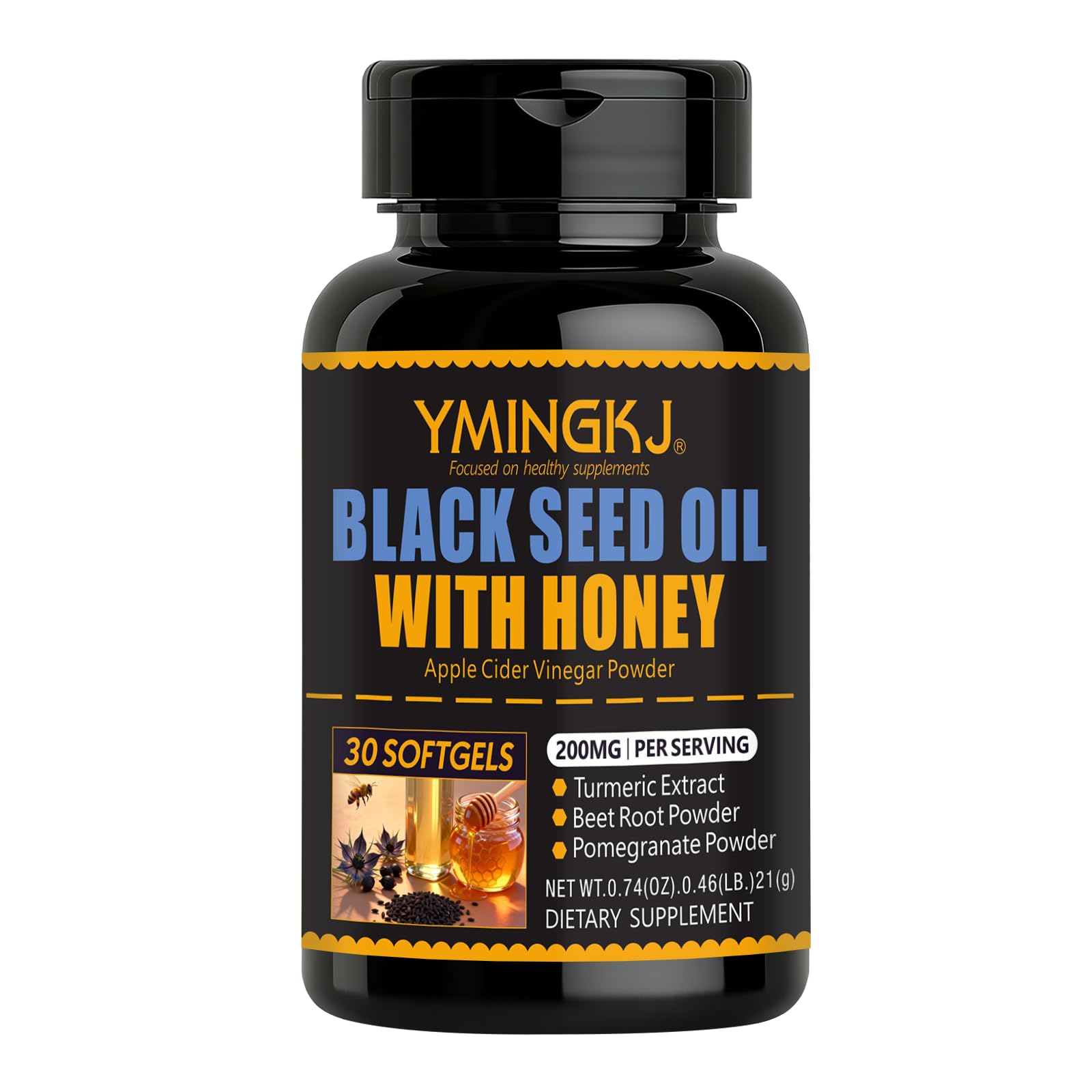 YMINGKJ Black Cumin Seed Oil Softgels, 30 Softgels